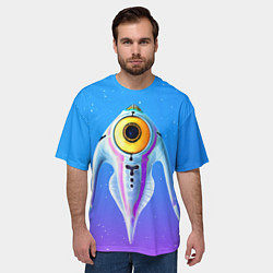 Футболка оверсайз мужская Subnautica инопланетная рыба, цвет: 3D-принт — фото 2