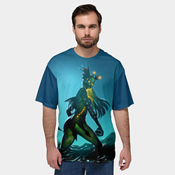 Футболка оверсайз мужская Subnautica русалка, цвет: 3D-принт — фото 2
