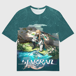 Футболка оверсайз мужская Лоча Хонкай Стар Рейл, цвет: 3D-принт