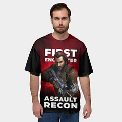 Футболка оверсайз мужская First encounter assault recorn, цвет: 3D-принт — фото 2