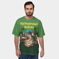 Футболка оверсайз мужская Погранзастава, цвет: 3D-принт — фото 2