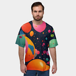 Футболка оверсайз мужская Море шаров, цвет: 3D-принт — фото 2