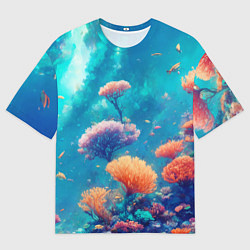 Футболка оверсайз мужская Океанские глубины, цвет: 3D-принт