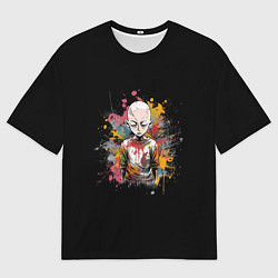 Футболка оверсайз мужская Сайтама из Ванпанчмен, цвет: 3D-принт