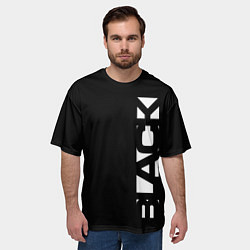 Футболка оверсайз мужская Black minimalistik, цвет: 3D-принт — фото 2