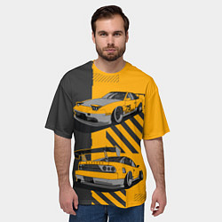 Футболка оверсайз мужская Nissan 180sx art, цвет: 3D-принт — фото 2