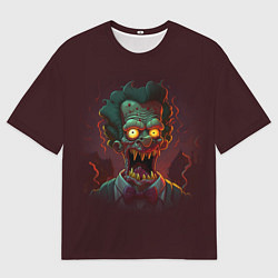 Футболка оверсайз мужская Зомби в стиле Симпсонов, цвет: 3D-принт
