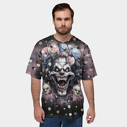 Футболка оверсайз мужская Клоун зомби, цвет: 3D-принт — фото 2