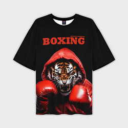 Футболка оверсайз мужская Boxing tiger, цвет: 3D-принт