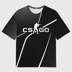 Футболка оверсайз мужская Кс го -whiteline, цвет: 3D-принт