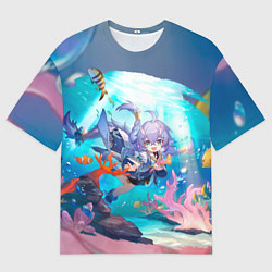 Футболка оверсайз мужская Байлу электрический тип, цвет: 3D-принт