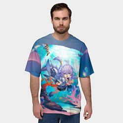 Футболка оверсайз мужская Байлу электрический тип, цвет: 3D-принт — фото 2