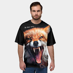 Футболка оверсайз мужская Не беси меня - Лиса, цвет: 3D-принт — фото 2