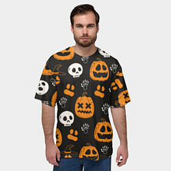 Футболка оверсайз мужская Holiday halloween, цвет: 3D-принт — фото 2