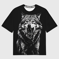Футболка оверсайз мужская Злой волчара, цвет: 3D-принт