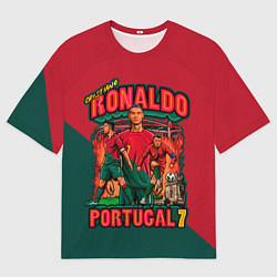Футболка оверсайз мужская Криштиану Роналду сборная Португалии 7, цвет: 3D-принт