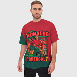 Футболка оверсайз мужская Криштиану Роналду сборная Португалии 7, цвет: 3D-принт — фото 2