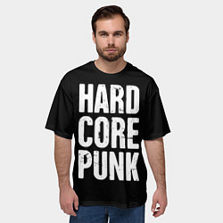 Футболка оверсайз мужская Hardcore punk, цвет: 3D-принт — фото 2
