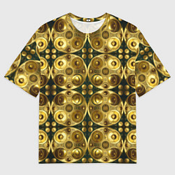 Футболка оверсайз мужская Золотые защитные пластины, цвет: 3D-принт