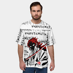 Футболка оверсайз мужская Ериичи - уничтожать, цвет: 3D-принт — фото 2