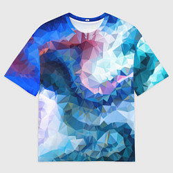 Футболка оверсайз мужская Blue mosaic, цвет: 3D-принт