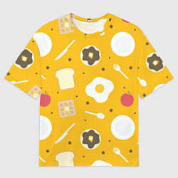 Футболка оверсайз мужская Вкусный завтрак, цвет: 3D-принт