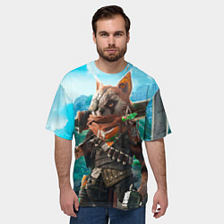 Футболка оверсайз мужская Biomutant, цвет: 3D-принт — фото 2