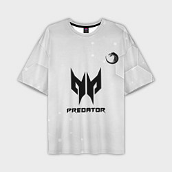 Футболка оверсайз мужская TNC Predator white, цвет: 3D-принт