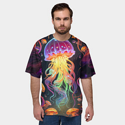 Футболка оверсайз мужская Фантастическая медуза, цвет: 3D-принт — фото 2