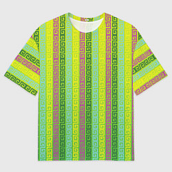 Футболка оверсайз мужская Abstraction green, цвет: 3D-принт