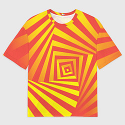 Футболка оверсайз мужская Оптическая иллюзия вглубь, цвет: 3D-принт