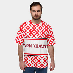 Футболка оверсайз мужская Я удмуртский, цвет: 3D-принт — фото 2