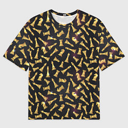 Футболка оверсайз мужская Шахматы в космосе, цвет: 3D-принт