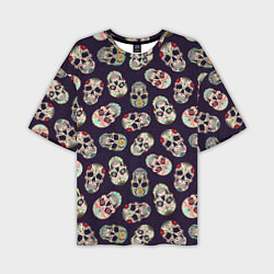 Футболка оверсайз мужская Узор с черепами Pattern with skulls, цвет: 3D-принт