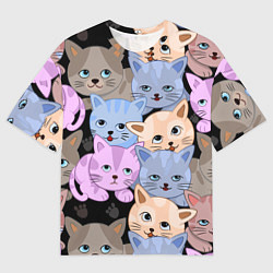 Футболка оверсайз мужская Cats party, цвет: 3D-принт