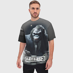 Футболка оверсайз мужская Payday 3 big gorilla, цвет: 3D-принт — фото 2