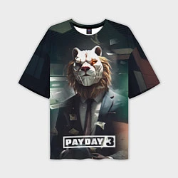 Футболка оверсайз мужская Payday 3 lion, цвет: 3D-принт