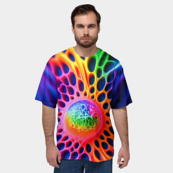 Футболка оверсайз мужская Паутина абстракция, цвет: 3D-принт — фото 2
