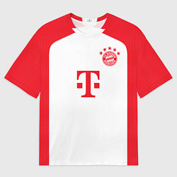 Футболка оверсайз мужская Джамал Мусиала Бавария Мюнхен форма 2324 домашняя, цвет: 3D-принт