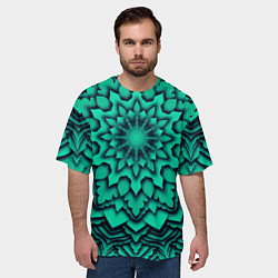 Футболка оверсайз мужская Мандала анахата чакра, цвет: 3D-принт — фото 2