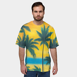 Футболка оверсайз мужская Закат на отдыхе, цвет: 3D-принт — фото 2
