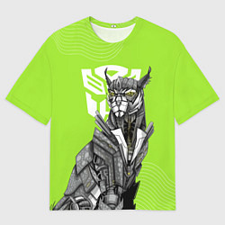 Футболка оверсайз мужская Читор и лого фильма Трансформеры, цвет: 3D-принт