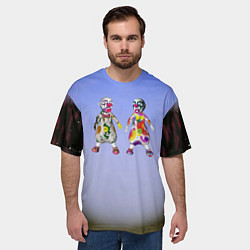 Футболка оверсайз мужская Два чудаковатых клоуна, цвет: 3D-принт — фото 2
