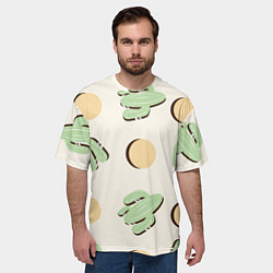 Футболка оверсайз мужская Пустынный кактус, цвет: 3D-принт — фото 2