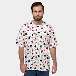 Футболка оверсайз мужская Карточные тузы, цвет: 3D-принт — фото 2