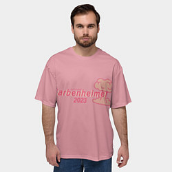 Футболка оверсайз мужская Barbenheimer PINK EDITION, цвет: 3D-принт — фото 2