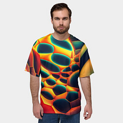 Футболка оверсайз мужская Лавовые пузыри, цвет: 3D-принт — фото 2