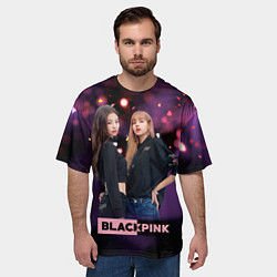 Футболка оверсайз мужская Blackpink purple, цвет: 3D-принт — фото 2