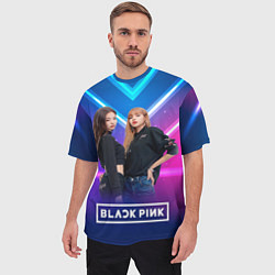 Футболка оверсайз мужская Blackpink neon, цвет: 3D-принт — фото 2