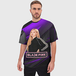 Футболка оверсайз мужская Rose Blackpink, цвет: 3D-принт — фото 2